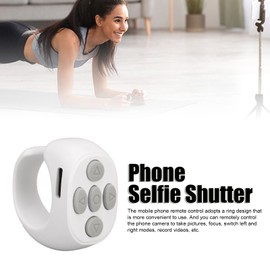 TIKTok Bluetooths Page Turner Remote, Wireless Remote ScrollingRing Clicker for iOS for Android, Camera Shutter Selfie Remote, Multifunctional Home Page Turner for Reading (White)