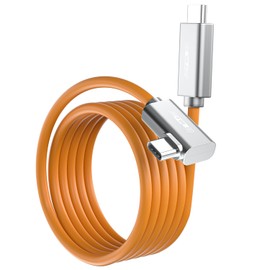 Fiber Optic USB C Tethering Cable 15 FT, 10Gbps 60W Right Angle Tether Cord