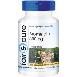 Fair & Pure® - Bromelain 500 mg - 120 Tablets - High Dose Pineapple Enzyme - 1200 F.I.P per Tablet - No Magnesium Stearate