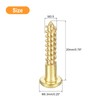 sourcing map Wood Screws M3.5 x 20mm Slotted Round Head