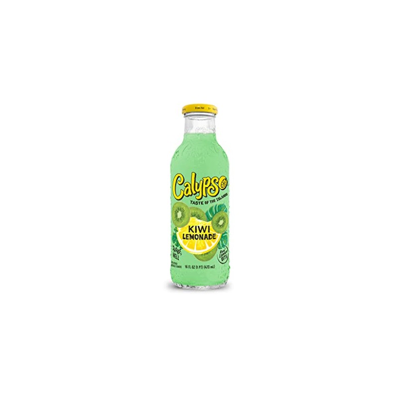 Calypso Lemonade, Kiwi Lemonade, Made with Real Fruit, 16 Fl