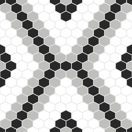 FloorPops FP2950 Leyton Peel & Stick Floor Tiles, Black