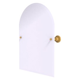 Allied Brass AP-94-SGL Frameless Arched Top Tilt Mirror with Beveled Edge, Spanish Gold