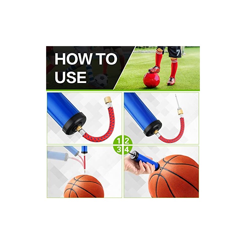 Reginary 10-Piece Sports Ball Pump Kit with Needle & Hose