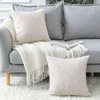 Artscope Cushion Covers Set of 2 Linen Decorative Square Pillowcases