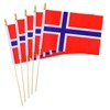 5 Pack Norway Norwegians Small Mini Wood Hand Held Stick