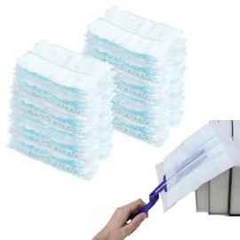 Flash Dust Magnet - 20PCS Flash Duster Dust Magnet Kit Blue Flash Dust Magnet Refills with 1 Extendable Handle for Home and Office Cleaning, Versatile Refill Duster for Blinds, Fans & More