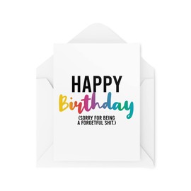 Funny Cards Birthday Card Belated Late Happy Birthday 30th 40th 50th 60th 70th Greeting Witty Humour Laughter Banter Joke Fun CBH57