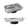 ZCLGOOD 2PCS Magnetic Parts Tray, 3.6”x2.5” Stainless Steel Rectangular Holders