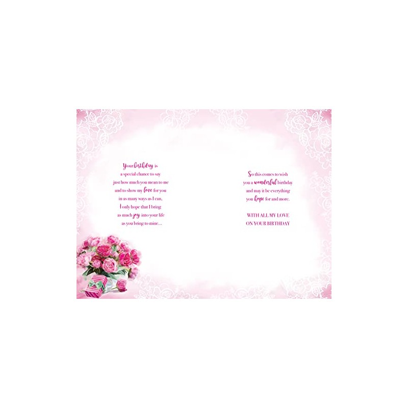 For My Wife 80 80th Today Flowers Happy Birthday Card