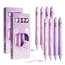 Guishop-EU Pack of 8 Erasable Ballpoint Pens Rollerball Pens Erasable 8 Pieces Blue/Black Erasable Pens Ballpoint Pen Erasable 0.5 mm Erasable Gel Pen (Sweet Afternoon Tea)