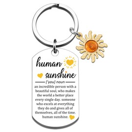 FAFQBING Employee Appreciation Gifts for Coworker Leader Inspirational Gift for Women Men Social Worker Going Away Gift for Coworkers Sunshine Gifts for Women Men Birthday Christmas Cute Keychain