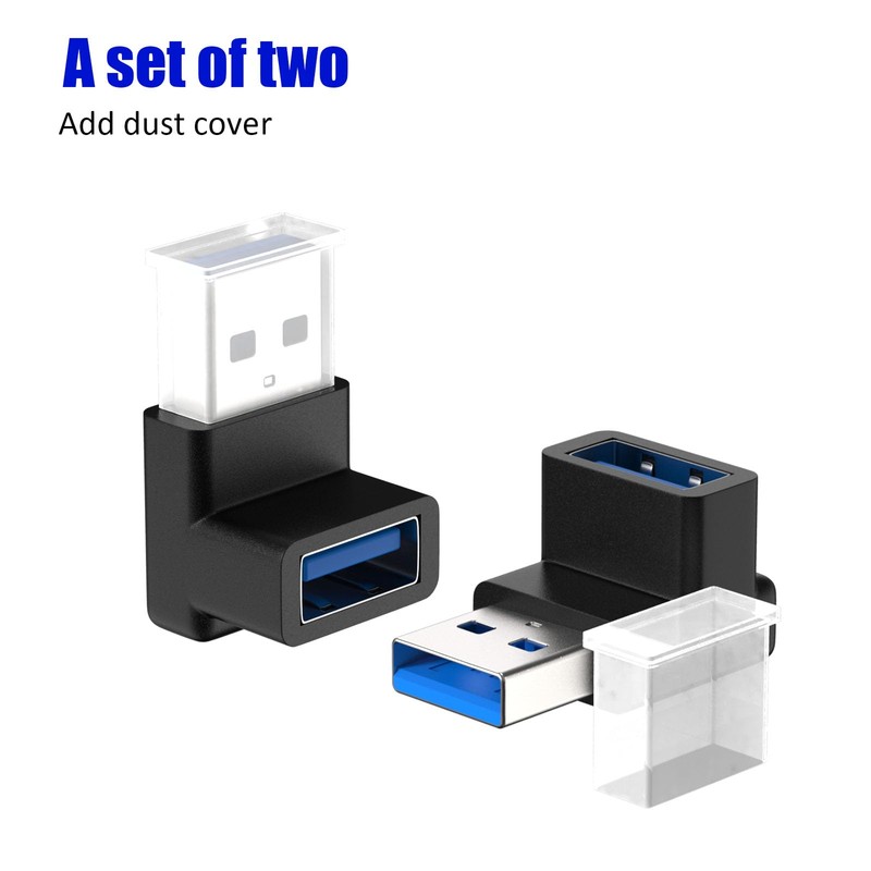 Gbformat USB to USB 3.1 Angled Connector 90 Degree Adapter