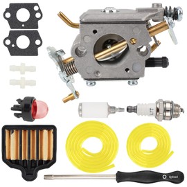 Carbhub 573952201 Carburetor for Poulan PP5020AV PP5020 PP5020AVX Chainsaw for Zama C1M-W47 Craftsman 358.350980 358.350981 358.350982 with Primer Bulb Spark Plug Fuel Line Fitting