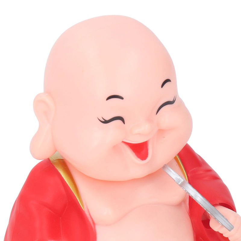 Nodding Smiling Buddha Maitreya Automatic Laughing Car Dashboard Solar Buddha