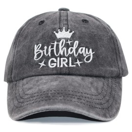 MANMESH HATT Kids Baseball Cap, Birthday Girl Gift for Age of 3 4 5 6 7 8 9 10 10+ Years, Adjustable Washed Embroidered Birthday Party Toddler Hat