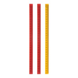 sourcing map 3pcs Whiteboard Magnetic Ruler Metric Board Straight Rulers Office Classroom Home Measuring Ruler 29cm Coral Red Yellow