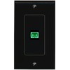 RiteAV 1 Port Fiber Optic Coupler Jack SC Simplex Singlemode APC Wall Plate - 1 Gang Black/Black