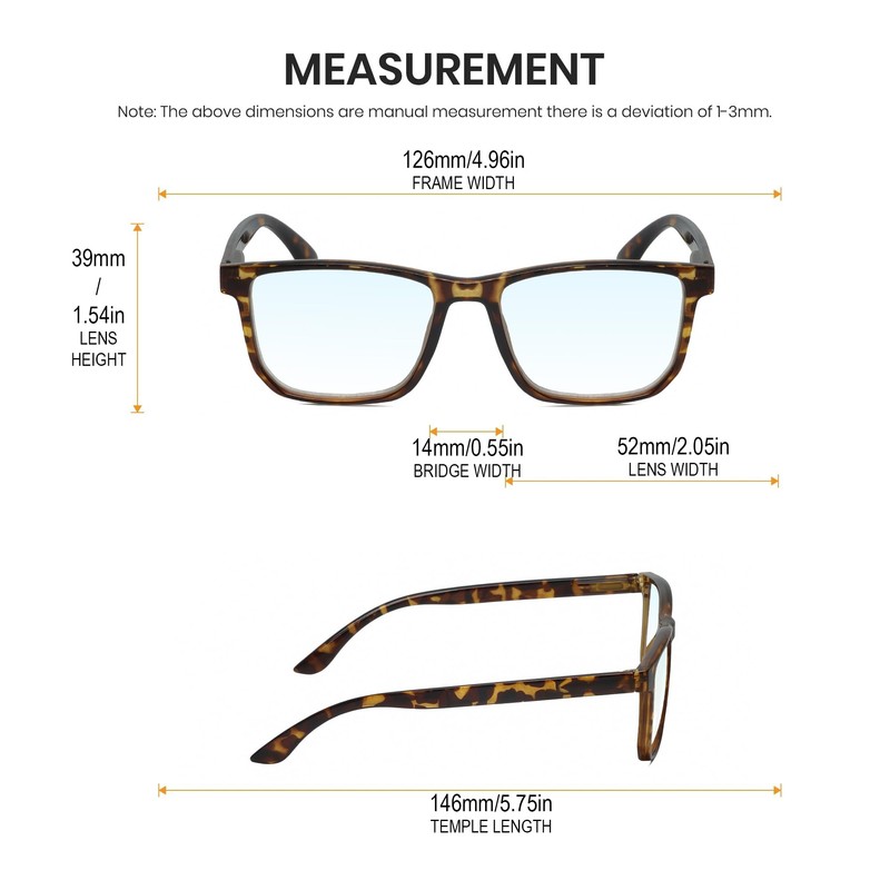 Calabria R861 Blue Light Progressive Glasses +2.50 Tortoise Havana Men