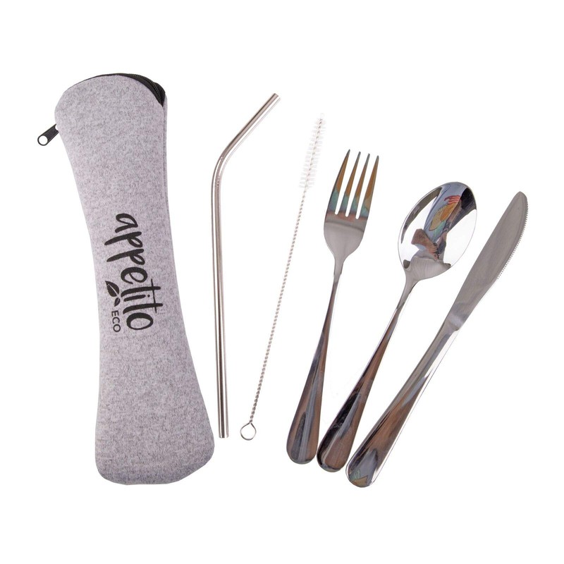 Appetito 5 Piece Stainless Steel Traveller'S Cutlery Set