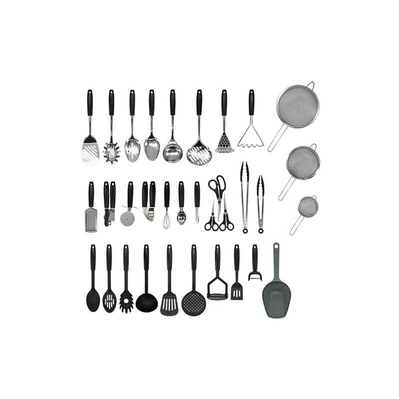 Fackelmann Initial Serving Tongs PP Plastic with Stainless Steel Handle,