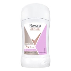 Rexona Antitranspirante En Barra Clinical Classic, Desodorante Para Mujer Con 96 Horas De Protección Contra El Sudor Excesivo Y El Mal Olor 46 g