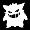 Gengar Character Silhouette Vinyl Sticker Car Decal (6" Black)