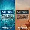 (2 Pack) Glass Break Sensor In Use OSHA Notice Sign