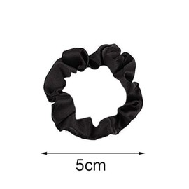 12 coleteros de satén negro para el pelo, sedoso, elásticos para el pelo, bandas para el pelo, soporte para coleta de caballo para mujeres y niñas acc