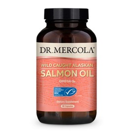 Dr. Mercola, Wild Caught Alaskan Salmon Oil, 30 Servings (90 Capsules), Made with Fresh, Wild Caught Alaskan Sockeye Salmon, Non GMO, Soy-Free, Gluten Free