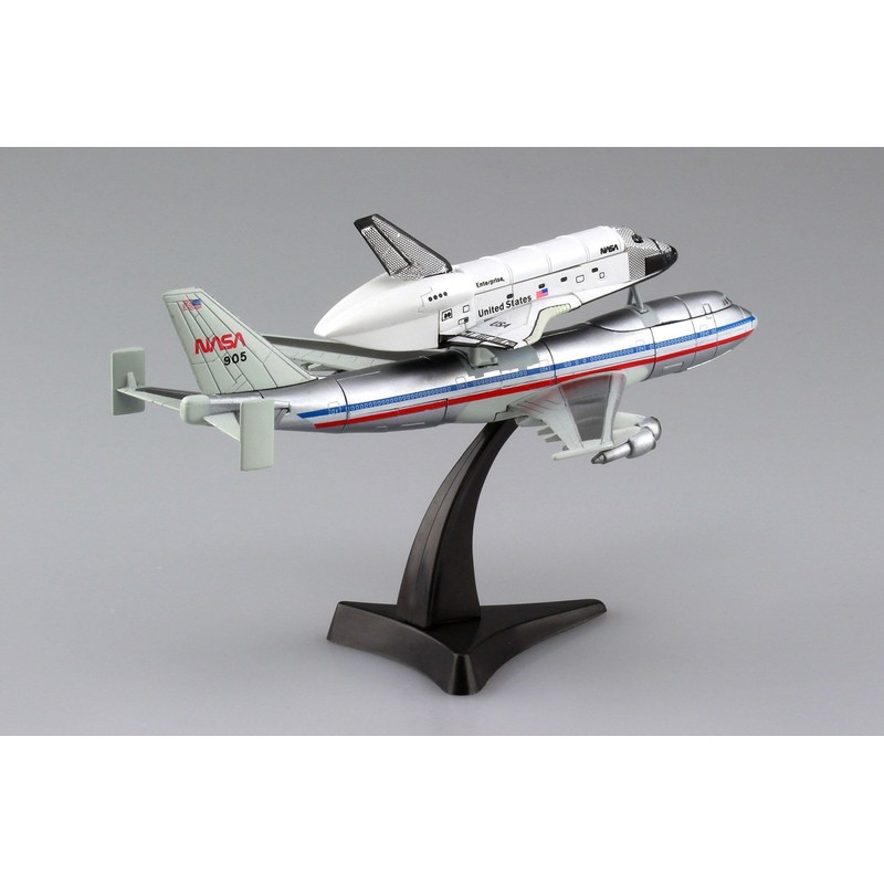 青島文化教材社 スカイネット 立体パズル 4D VISION 宇宙 No.4 スペースシャトル&747 1/450スケール 彩色済みパズル