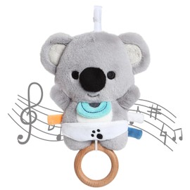 COTTONBEBE Koala Cuddly Toy Baby with Music, Music Box, Baby Pram Toy, 0+ Months, Plush Toy, Music Toy for Girls Boys, Musical Baby Toy, Soft Toy, Baby Gift, 15 cm