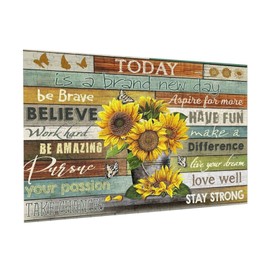 Sunflower Inspirational Jigsaw Puzzles Plants Flower Motivational Jigsaw Puzzles for Adults and Teenagers Fun Family Game Motivational Toy Educational Intellectual
