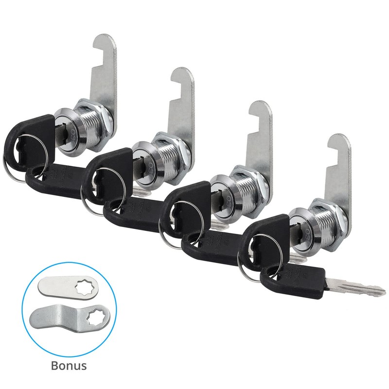 Bohaner 4pcs Cam Lock Door Barrel Drawer Cabinet Mail Box