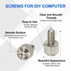 sourcing map 10 Pcs Computer Case Thumb Screws, M4x8 Thread