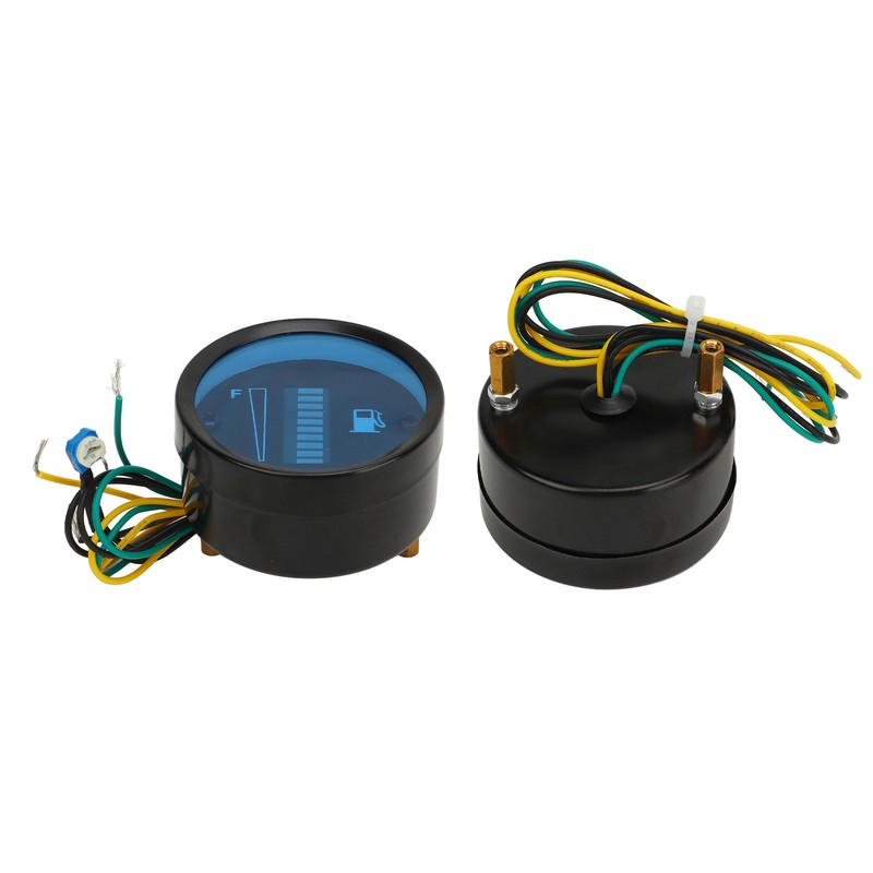 Motorcycle Fuel Level Gauge 52mm Housing Diameter LED Light Display
