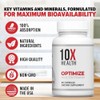 10X Health Optimize Methylated Multivitamin 90 Capsules - 3 Pack