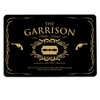 The Garrison, gold black pub A4 metal sign