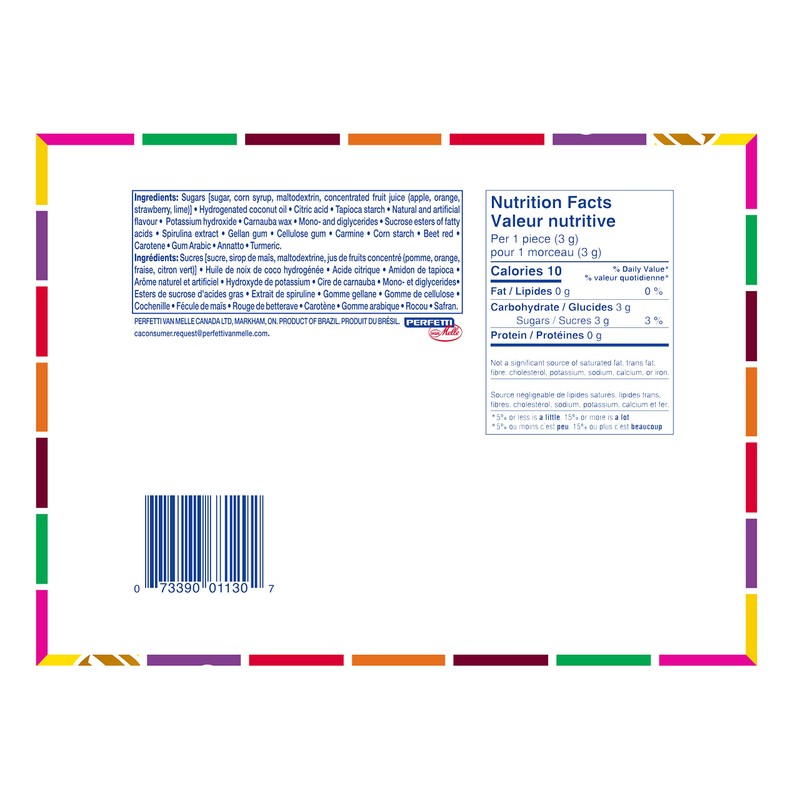 Mentos - Chewy Rainbow Mix Rolls - Pack of 20