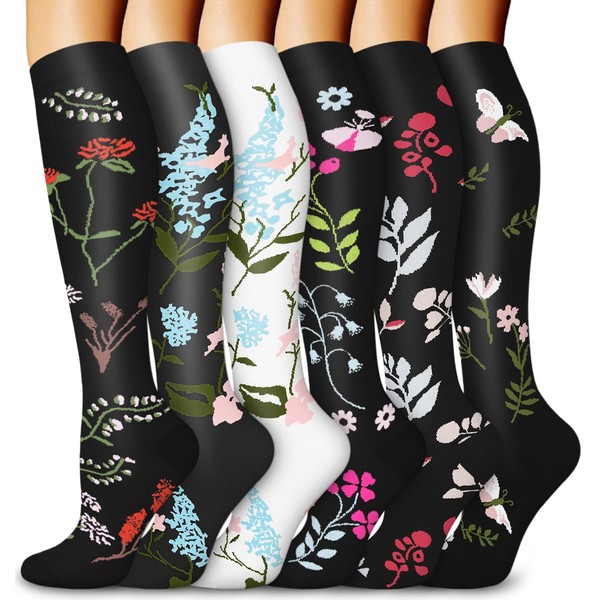 Compression Socks for Women & Men Circulation,Knee High Support Socks for Nurses Pregnancy Athletic