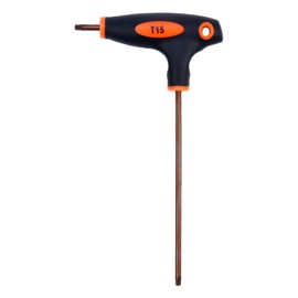 Antrader T15 Torx Screwdriver,Anti Tamper Proof Torx Key,S2 Steel T-Handle Dual End Wrench-1Pcs