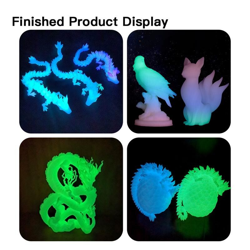 Glow PLA 3D Printer Filament 1.75mm ±0.03mm 2.2lbs - Glow