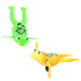 Unbranded Cute Bathroom Tub Bathing Toy Clockwork Wind UP Plastic Bath Frog Baby kids B