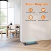 Floor Register 4 x 10-8 Pack Gray Floor Vents, Heavy-Duty