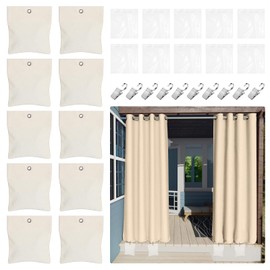 Outdoor Curtain Weights Set of 10 - Canvas Curtain Weights with PE Seal Bags and Metal Clips - Perfect for Securing Outdoor Curtains, Flags, Tablecloths, and More in Windy Conditions