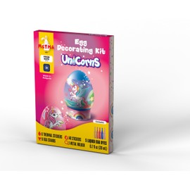 METMA 1999 Egg Decorating Kit Unicorns - Complete Decorative Eggs Set with Liquid Dyes, Stickers, Egg Spinner, and More - Fun Easter Egg Dye Kit Arts and Crafts for Kids