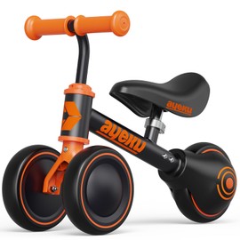 AyeKu Baby Balance Bike for 1 Year Old Boy Gifts Toddler Bike for One Year Old Toys 1 st First Birthday Gifts Baby Toys 12-24 Months, Orange Black