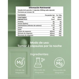 FitLife Magic-Mag Magnesio Glicinato, Citrato, Gluconato  2 Meses  120 Cpsula                                                                         