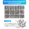 DIVANC 560Pcs 304 Stainless Steel Self Tapping Screws Assortment Set,