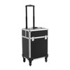 mignonnememe Rolling Makeup Train Case Professional Cosmetic Trolley Large Storage